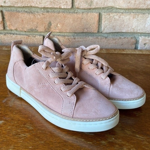 NWT Women's Naturalizer Zoey Pink Low Top Oxford Suede Sneakers, 6M - Picture 1 of 5
